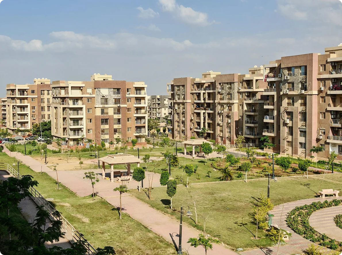 A large residential development seen from above