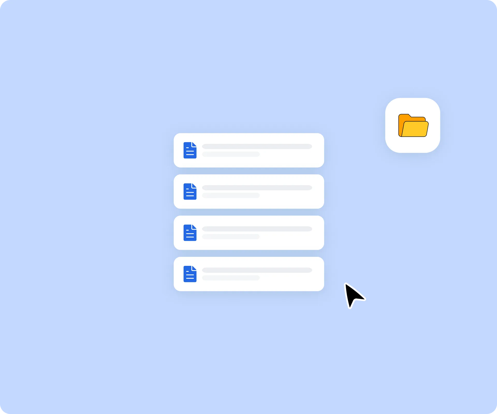 A folder of stored lease and identity documents